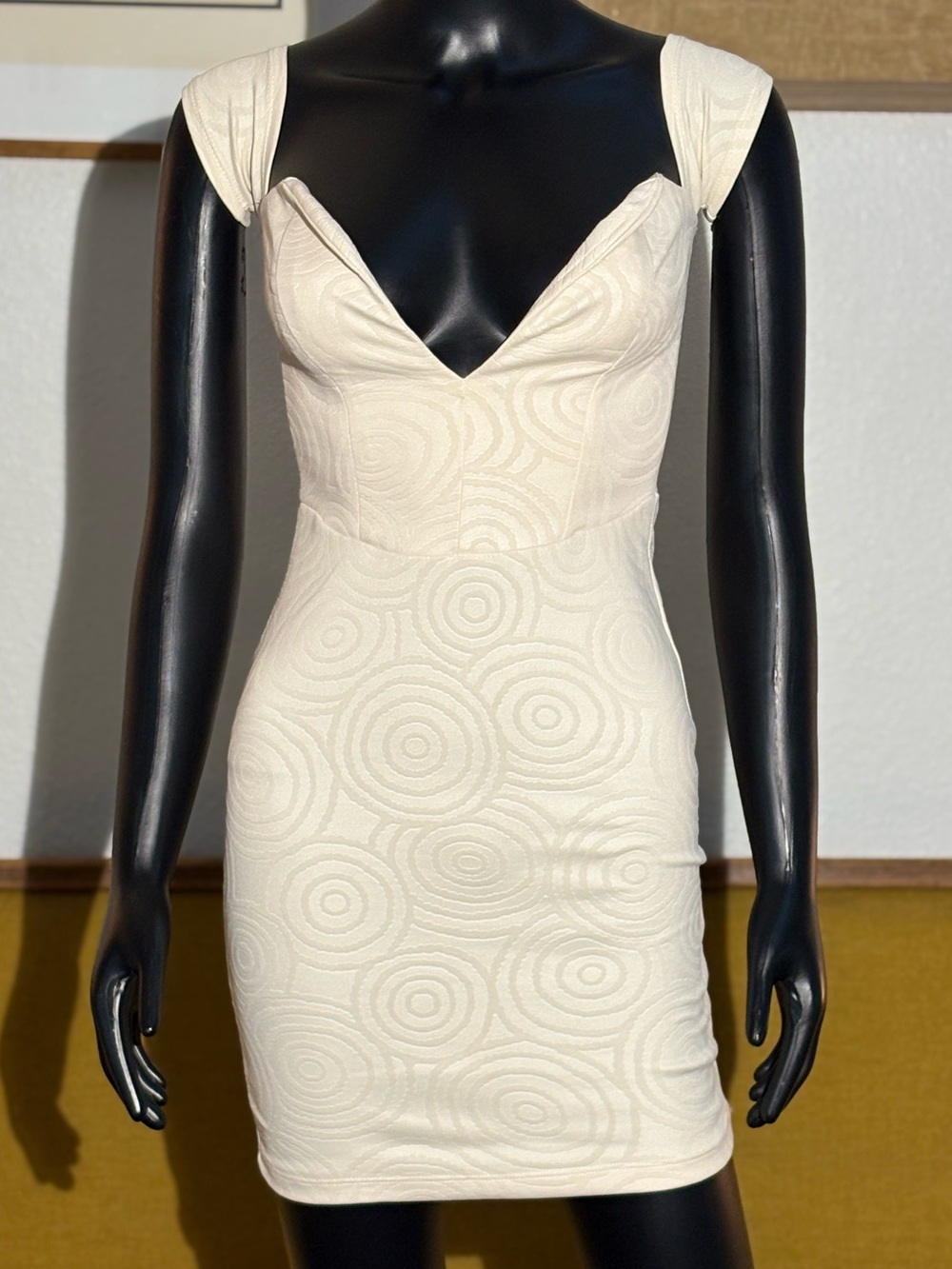 Papaya cream dress